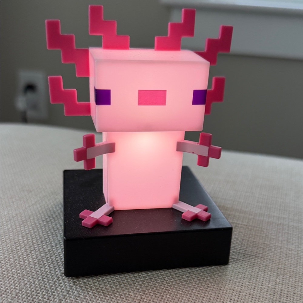 Pink Pixel Axolotl LED Light